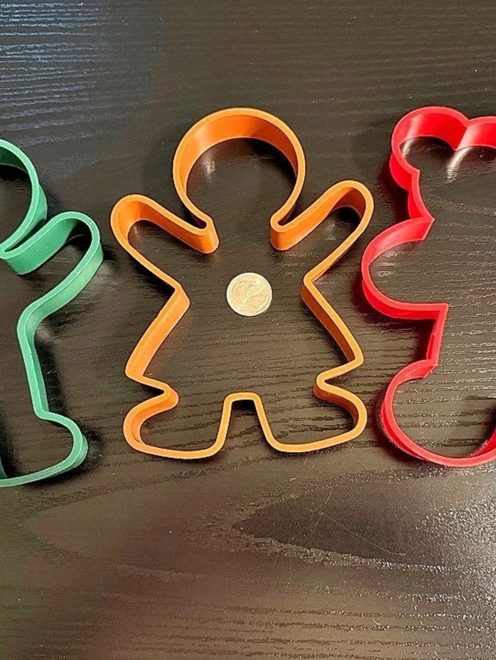 VTG Hallmark 1980 large cookie cutters Gingerbread man, woman & Papa Bear